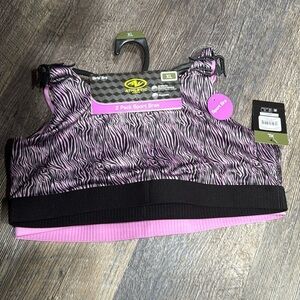 2 pack Athletic Works  sport bra for girls